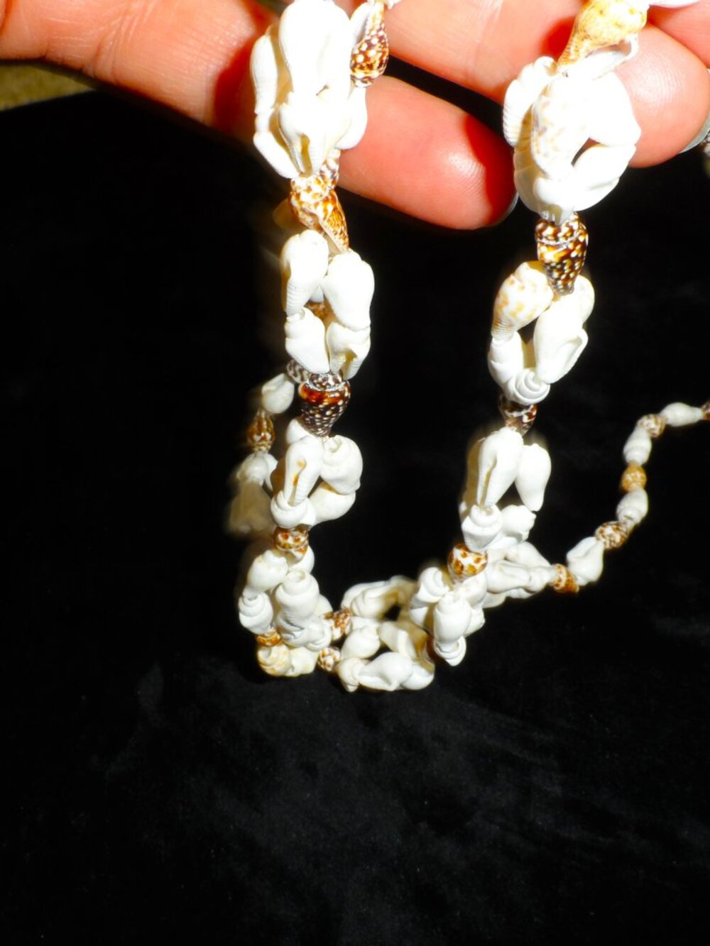 Natural SHELL NECKLACE CREAM BROWN JEWELRY 17" LONG bundle -3pcs., - Picture 5 of 9